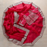 New Fancy Designer Saree With Blouse