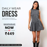 Women’s Dailywear Dress | Breathe Easy, Look Fabulous| WD-10