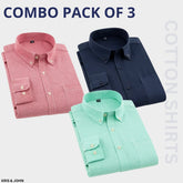 Premium Imported 100% High Quality Cotton Formal Men’s Plain/Solid Shirts| Full/Half Sleeve | With Pocket | (FS-140)