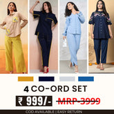 Stylish & Versatile 4 Co-ord Set Combo for Women| CO-12