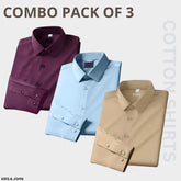 Premium Imported 100% High Quality Cotton Formal Men’s Plain/Solid Shirts| Full/Half Sleeve | With Pocket | (FS-141)