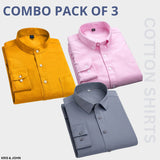 Premium Imported 100% High Quality Cotton Formal Men’s Plain/Solid Shirts| Full/Half Sleeve | With Pocket | (FS-142)