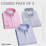 Premium Imported 100% High Quality Striped Shirt | Full/Half Sleeve | With Pocket | (FS-121)