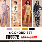 Stylish & Versatile 4 Co-ord Set Combo for Women | CO-13