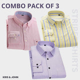 Premium Imported 100% High Quality Striped Shirt | Full/Half Sleeve | With Pocket |(FS-123)