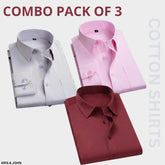 Premium Imported 100% High Quality Cotton Formal Men’s Plain/Solid Shirts| Full/Half Sleeve | With Pocket | (FS-144)