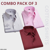 Premium Imported 100% High Quality Cotton Formal Men’s Plain/Solid Shirts| Full/Half Sleeve | With Pocket | (FS-144)