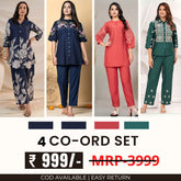 Stylish & Versatile 4 Co-ord Set Combo for Women | CO-16