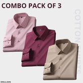 Premium Imported 100% High Quality Cotton Formal Men’s Plain/Solid Shirts| Full/Half Sleeve | With Pocket |  (FS-145)