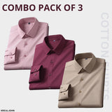 Premium Imported 100% High Quality Cotton Formal Men’s Plain/Solid Shirts| Full/Half Sleeve | With Pocket |  (FS-145)