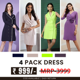 Pack of 4 Women’s Dresses: Chic, Trendy, and Timeless | C-048