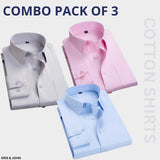 Premium Imported 100% High Quality Cotton Formal Men’s Plain/Solid Shirts| Full/Half Sleeve | With Pocket | (FS-147)