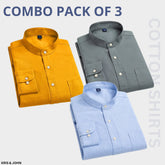 Premium Imported 100% High Quality Cotton Formal Men’s Plain/Solid Shirts| Full/Half Sleeve | With Pocket |  (FS - 148)