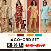 Stylish & Versatile 4 Co-ord Set Combo for Women| CO-01
