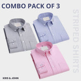 Premium Imported 100% High Quality Striped Shirt | Full/Half Sleeve | With Pocket | (FS-109)