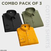 Premium Imported 100% High Quality Cotton Formal Men’s Plain/Solid Shirts| Full/Half Sleeve | With Pocket |  (FS-129)