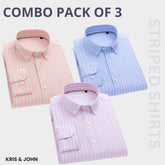 Premium Imported 100% High Quality Striped Shirt | Full/Half Sleeve | With Pocket |(FS-128)