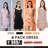 Pack of 4 Women’s Dresses: Chic, Trendy, and Timeless | C-034