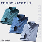 Premium Imported 100% High Quality Striped Shirt | Full/Half Sleeve | With Pocket | (FS-111)