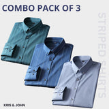 Premium Imported 100% High Quality Striped Shirt | Full/Half Sleeve | With Pocket | (FS-111)