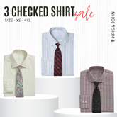 Pack of 3 Check Shirts for Men – Tailored Fit, Full Sleeves & Pockets (CSM-03)