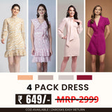 Pack of 4 Women’s Dresses: Chic, Trendy, and Timeless | C-036
