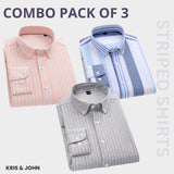 Premium Imported 100% High Quality Striped Shirt | Full/Half Sleeve | With Pocket | (FS-112)