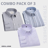 Premium Imported 100% High Quality Striped Shirt | Full/Half Sleeve | With Pocket | (FS-113)