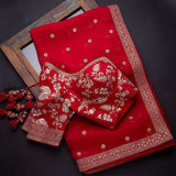 Latest Fancy Designer Saree With Blouse