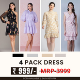 Pack of 4 Women’s Dresses: Chic, Trendy, and Timeless | C-040