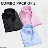 Premium Imported 100% High Quality Cotton Formal Men’s Plain/Solid Shirts| Full/Half Sleeve | With Pocket | (FS-135)