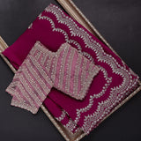 New Fancy Designer Saree With Blouse