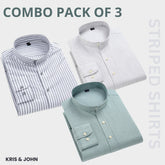 Premium Imported 100% High Quality Striped Shirt | Full/Half Sleeve | With Pocket | (FS-115)