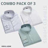 Premium Imported 100% High Quality Striped Shirt | Full/Half Sleeve | With Pocket | (FS-115)