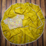 Latest Fancy Designer Saree With Blouse