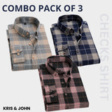 Premium Imported 100% High Quality Check Shirt | Full/Half Sleeve | With Pocket | (FS-101)