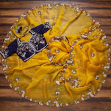 Latest Fancy Designer Saree With Blouse